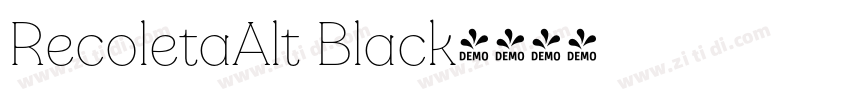 RecoletaAlt Black字体转换